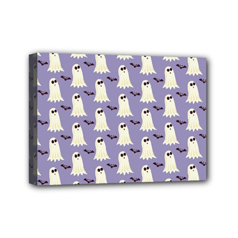 Halloween Ghost Bat Mini Canvas 7  X 5  (stretched) by Dutashop