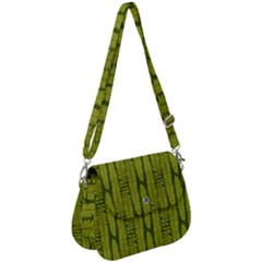 Fern Texture Nature Leaves Saddle Handbag by Dutashop