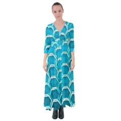 Hexagon Windows Button Up Maxi Dress by essentialimage365