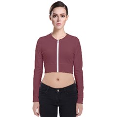 Brandy Brown Long Sleeve Zip Up Bomber Jacket by FabChoice