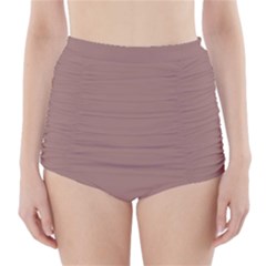 Burnished Brown High-waisted Bikini Bottoms by FabChoice