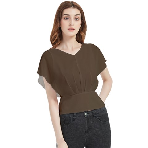 Cafe Noir Butterfly Chiffon Blouse by FabChoice