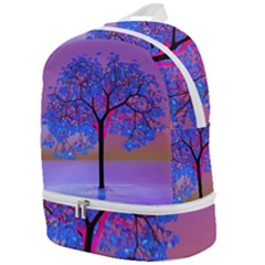 Tree Sunset Zip Bottom Backpack by icarusismartdesigns