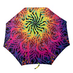 Abstract Jungle Folding Umbrellas by icarusismartdesigns