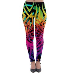Abstract Jungle Lightweight Velour Leggings by icarusismartdesigns