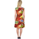 Floral Abstract Capsleeve Midi Dress View2