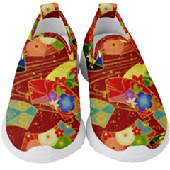 Floral Abstract Kids  Slip On Sneakers by icarusismartdesigns