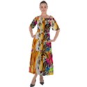 Tiger In The Jungle Shoulder Straps Boho Maxi Dress  View1