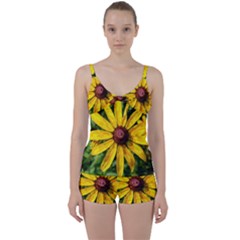 Sunflower Painting Tie Front Two Piece Tankini by ExtraAwesomeSauce
