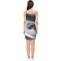 Black and White Snake Summer Tie Front Dress View2