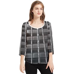 Urban Environment Chiffon Quarter Sleeve Blouse by ExtraAwesomeSauce
