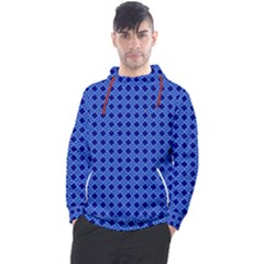Basket Weave Basket Pattern Blue Men s Pullover Hoodie by Dutashop
