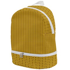 Yellow Knitted Pattern Zip Bottom Backpack by goljakoff