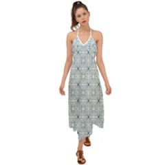 Tulip Flower Garden  Halter Tie Back Dress  by SychEva