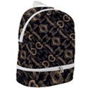 Modern Intricate Print Pattern Zip Bottom Backpack View2