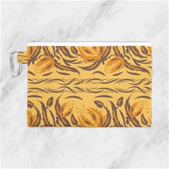 Folk Flowers Canvas Cosmetic Bag (large) by Eskimos