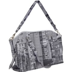Aerial View Montevideo Uruguay Canvas Crossbody Bag by dflcprintsclothing