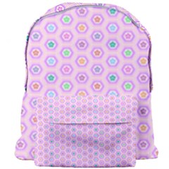 Hexagonal Pattern Unidirectional Giant Full Print Backpack by Dutashop