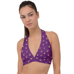 Geometric Figures Halter Plunge Bikini Top by SychEva