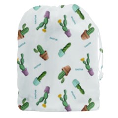 Cacti In Pots Drawstring Pouch (3xl) by SychEva