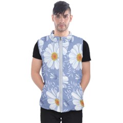 Chamomile Flowers Men s Puffer Vest by goljakoff