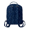 Blue sashiko plaid Flap Pocket Backpack (Small) View3