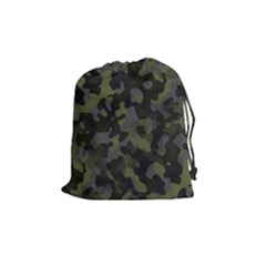Camouflage Vert Drawstring Pouch (medium) by kcreatif