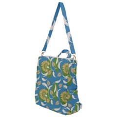 Folk Floral Pattern  Flowers Print  Crossbody Backpack by Eskimos