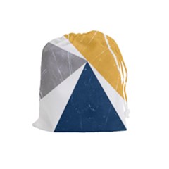 Pattern Abstrait Effet Bleu/jaune Drawstring Pouch (large) by kcreatif