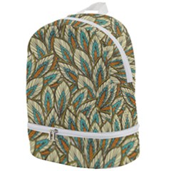 Green Leaves Zip Bottom Backpack by goljakoff