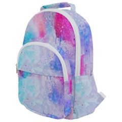 Rainbow Paint Rounded Multi Pocket Backpack by goljakoff