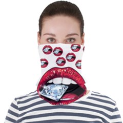 Lips Diamonds Cbdoilprincess  Df7357df-b45a-476d-b5b0-d19665f6de3f Face Seamless Bandana (adult) by CBDOilPrincess1