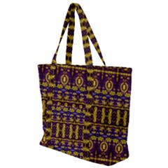 Fancy Ornate Pattern Mosaic Print Zip Up Canvas Bag by dflcprintsclothing