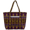 Fancy Ornate Pattern Mosaic Print Zip Up Canvas Bag View3