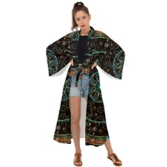 Mandala - 0008b - The Coffee Eye Maxi Kimono by WetdryvacsLair