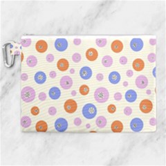 Multicolored Circles Canvas Cosmetic Bag (xl) by SychEva