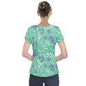 Folk floral pattern. Abstract flowers print. seamless pattern Short Sleeve Front Detail Top View2