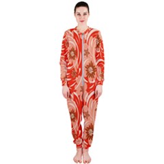 Folk Floral Pattern  Abstract Flowers Print  Seamless Pattern Onepiece Jumpsuit (ladies)  by Eskimos