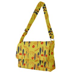 Folk Floral Pattern  Abstract Flowers Print  Seamless Pattern Full Print Messenger Bag (l) by Eskimos