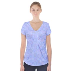 Circle Short Sleeve Front Detail Top by SychEva