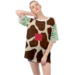 Palm Tree Oversized Chiffon Top by tracikcollection