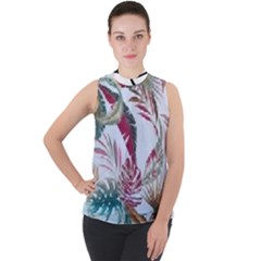 Spring/ Summer 2021 Mock Neck Chiffon Sleeveless Top by tracikcollection