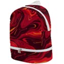 Red Vivid Marble Pattern 15 Zip Bottom Backpack View1