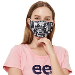 Skater-underground2 Fitted Cloth Face Mask (adult) by PollyParadise