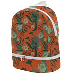 Folk Floral Pattern  Abstract Flowers Surface Design  Seamless Pattern Zip Bottom Backpack by Eskimos