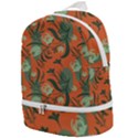Folk floral pattern. Abstract flowers surface design. Seamless pattern Zip Bottom Backpack View1