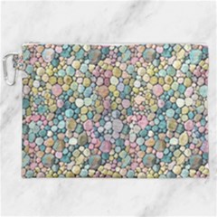 Multicolored Watercolor Stones Canvas Cosmetic Bag (xxl) by SychEva