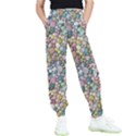 Multicolored Watercolor Stones Kids  Elastic Waist Pants View1