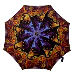 Nebula Starry Night Skies Abstract Art Hook Handle Umbrellas (medium) by CrypticFragmentsDesign