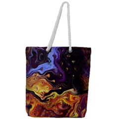 Nebula Starry Night Skies Abstract Art Full Print Rope Handle Tote (large) by CrypticFragmentsDesign